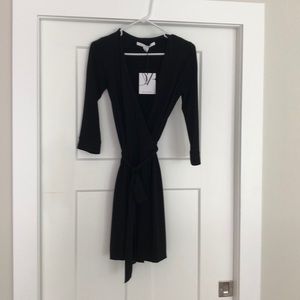 DVF Black Wrap dress